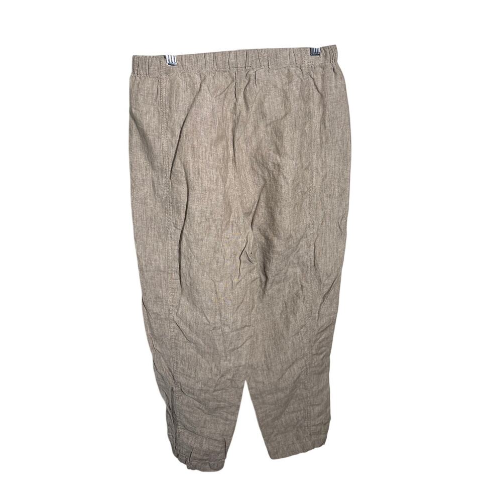 Eileen Fisher Ankle Pleated Pants Womens XS Petite Washed Organic Linen Delave - Picture 3 of 6